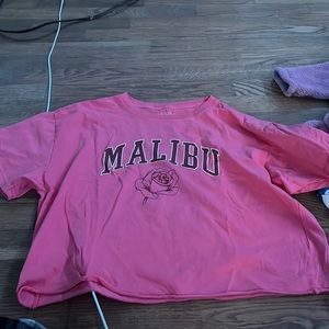 Pink crop top from target size L